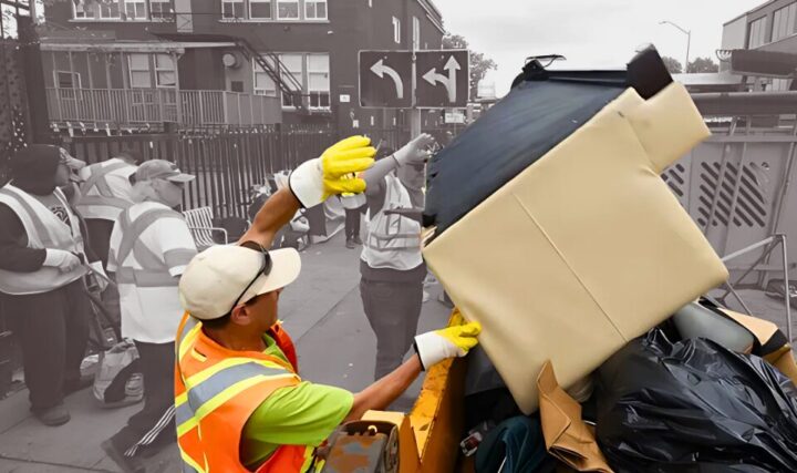 City workers clear garbage and personal belongings of homeless people on Murray Street in Ottawa Friday. Photo by Tony Caldwell /Postmedia
